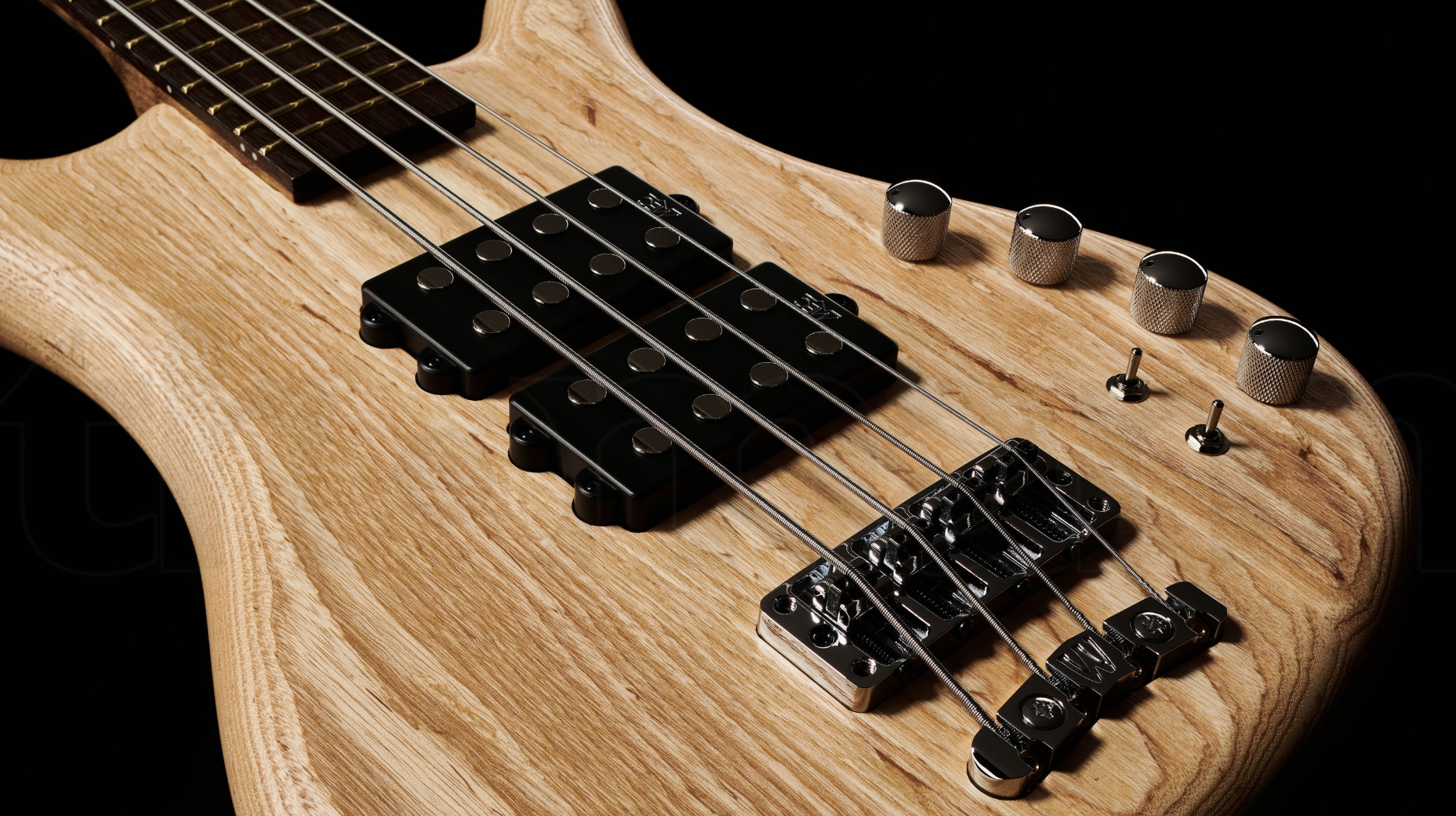 Warwick Corvette $$ 4c Teambuilt Pro Gps Lh Gaucher All Active Wen - Natural Transparent Satin - Solid body electric bass - Variation 2