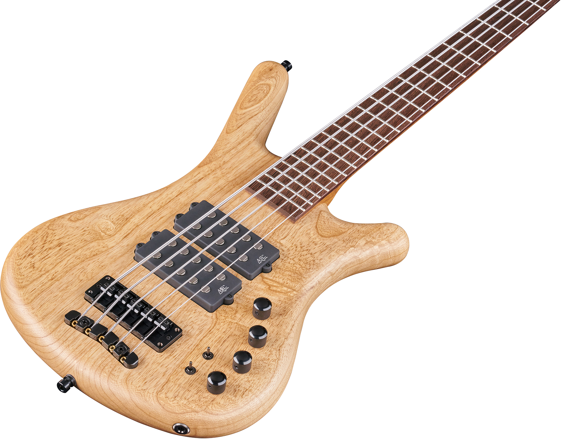 Warwick Corvette $$ 5c Teambuilt Pro Gps Active Wen - Natural Transparent Satin - Solid body electric bass - Variation 2