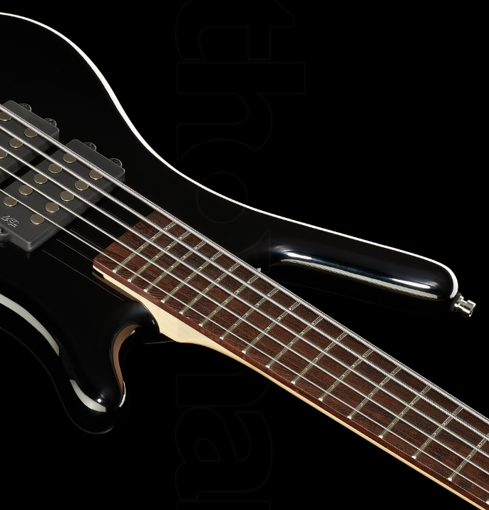 Warwick Corvette $$ 5c Rockbass Active Wen - Solid Black - Solid body electric bass - Variation 2