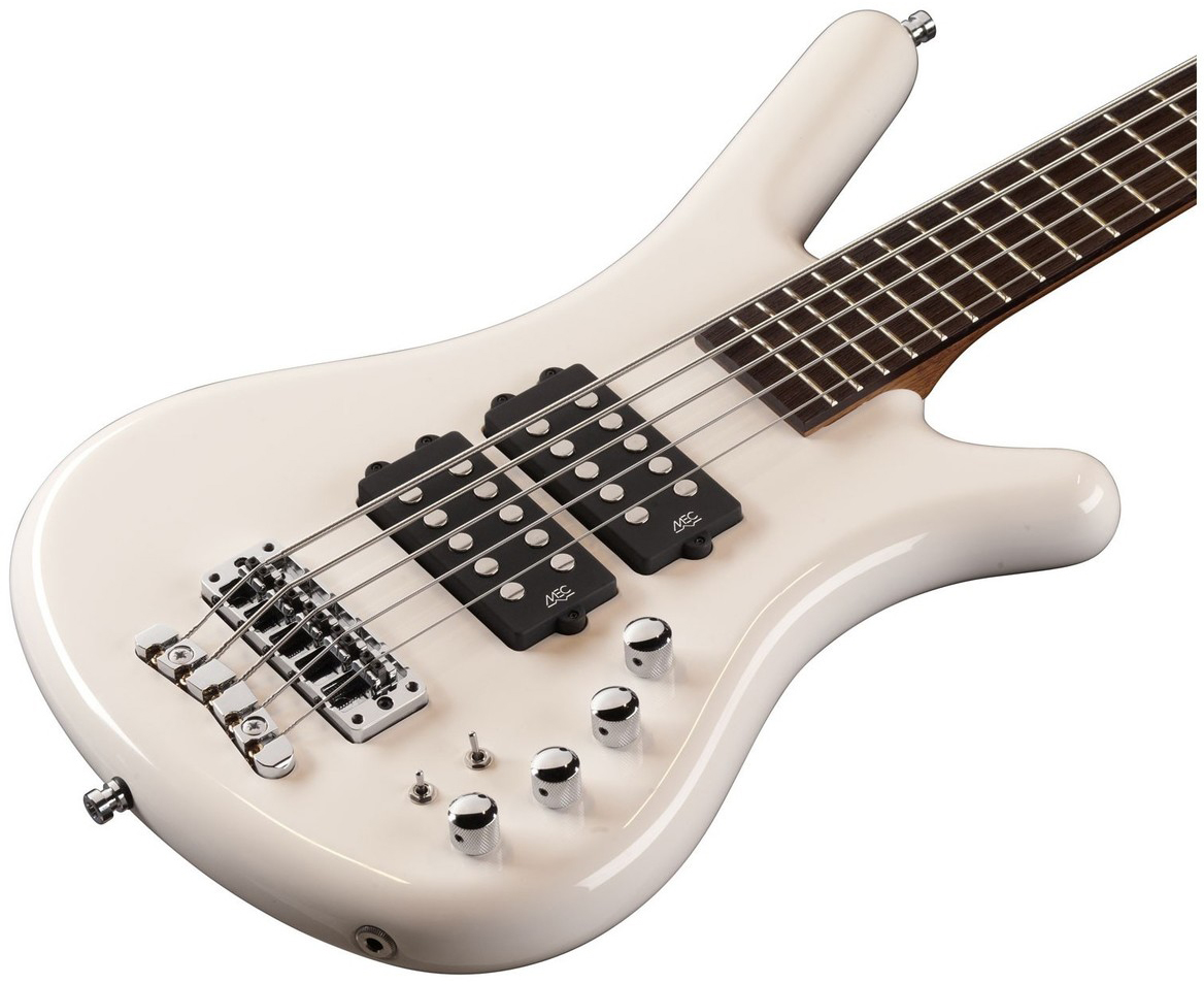 Warwick Corvette $$ 5c Rockbass Active Wen - Solid White - Solid body electric bass - Variation 2