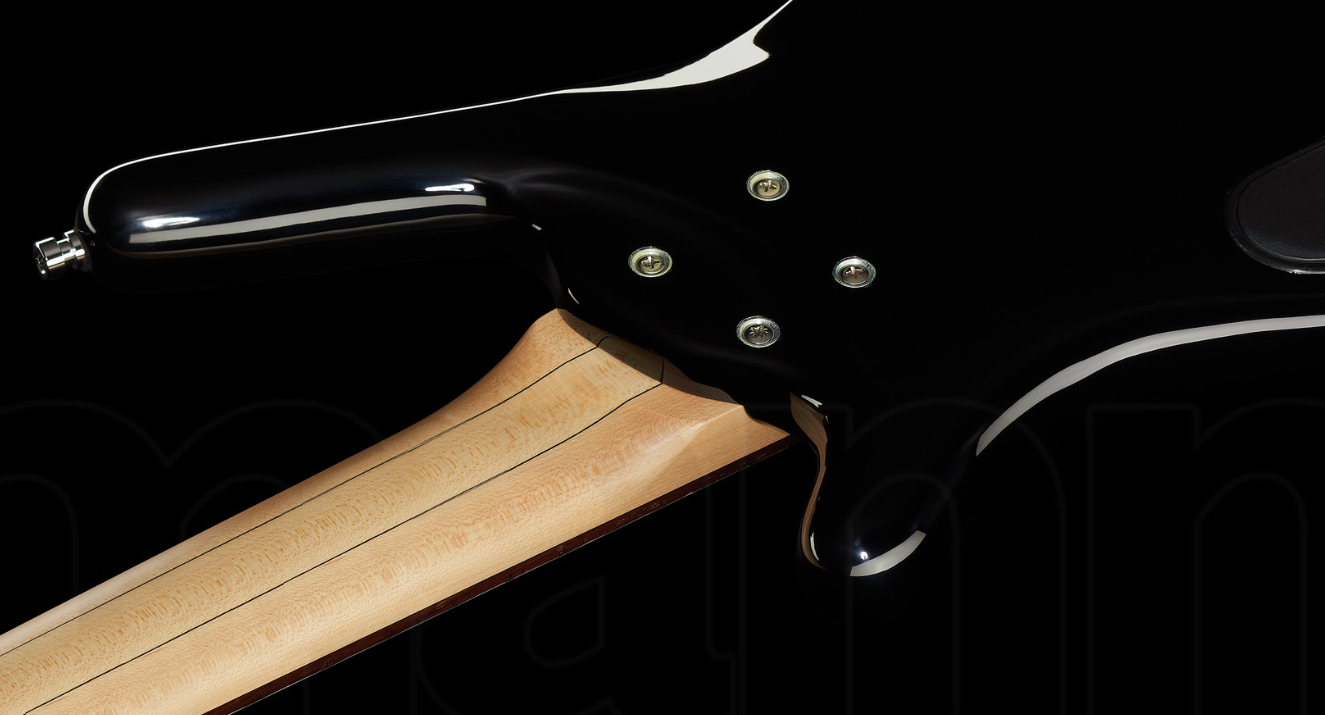 Warwick Corvette $$ 5c Rockbass Active Wen - Solid Black - Solid body electric bass - Variation 4