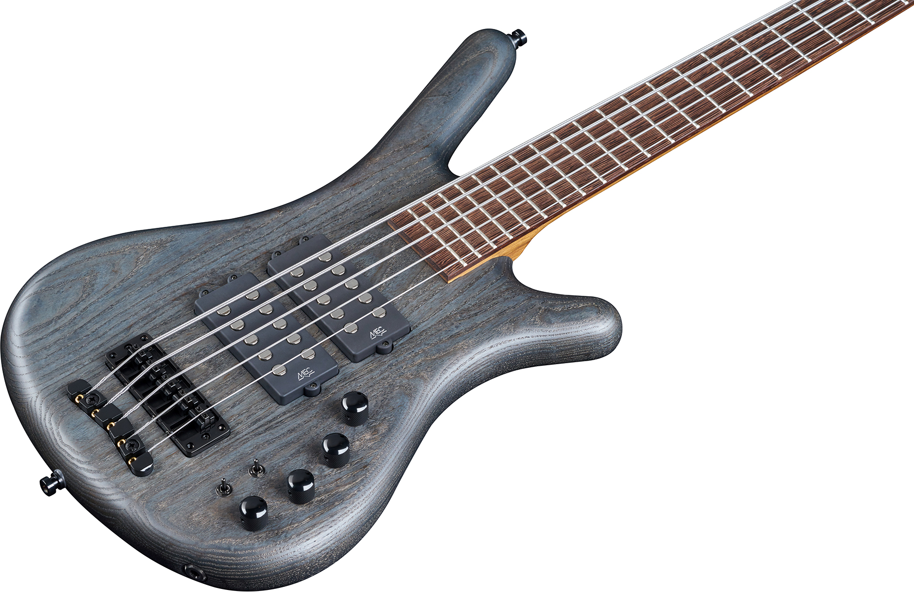 Warwick Corvette $$ 5c Teambuilt Pro Gps Active Wen - Nirvana Black Trans. Satin - Solid body electric bass - Variation 2