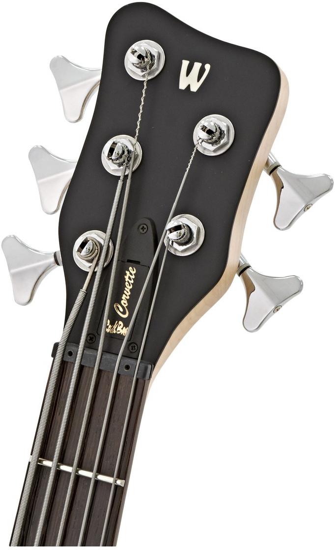 Warwick Corvette Basic 5c Lh Rockbass Gaucher Active Wen - Nirvana Black Trans. Satin - Solid body electric bass - Variation 4