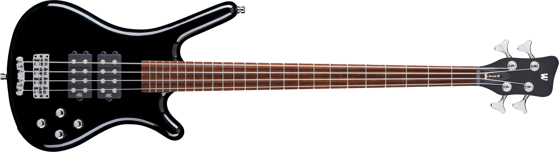 Warwick Corvette $$ 4c Rockbass Active Wen - Solid Black - Solid body electric bass - Main picture