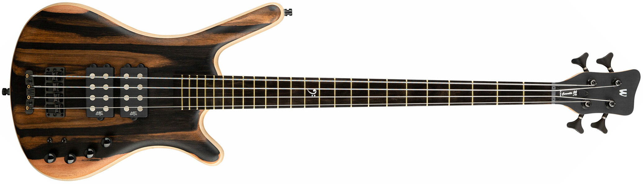 Warwick Corvette $$ 4c Teambuilt Pro Gps Ebony Top Ltd All Active Eb - Natural Oil Finish - Solid body electric bass - Main picture