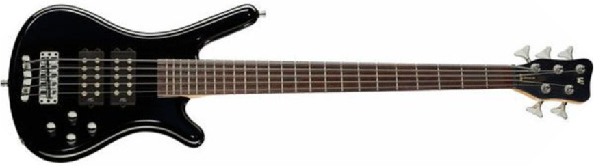 Warwick Corvette $$ 5c Rockbass Active Wen - Solid Black - Solid body electric bass - Main picture