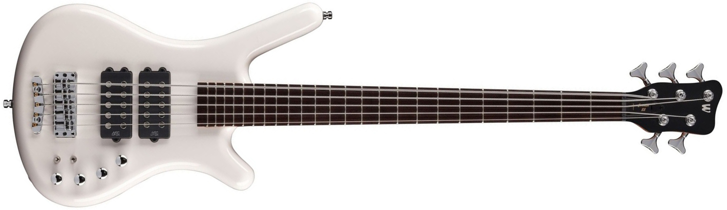 Warwick Corvette $$ 5c Rockbass Active Wen - Solid White - Solid body electric bass - Main picture