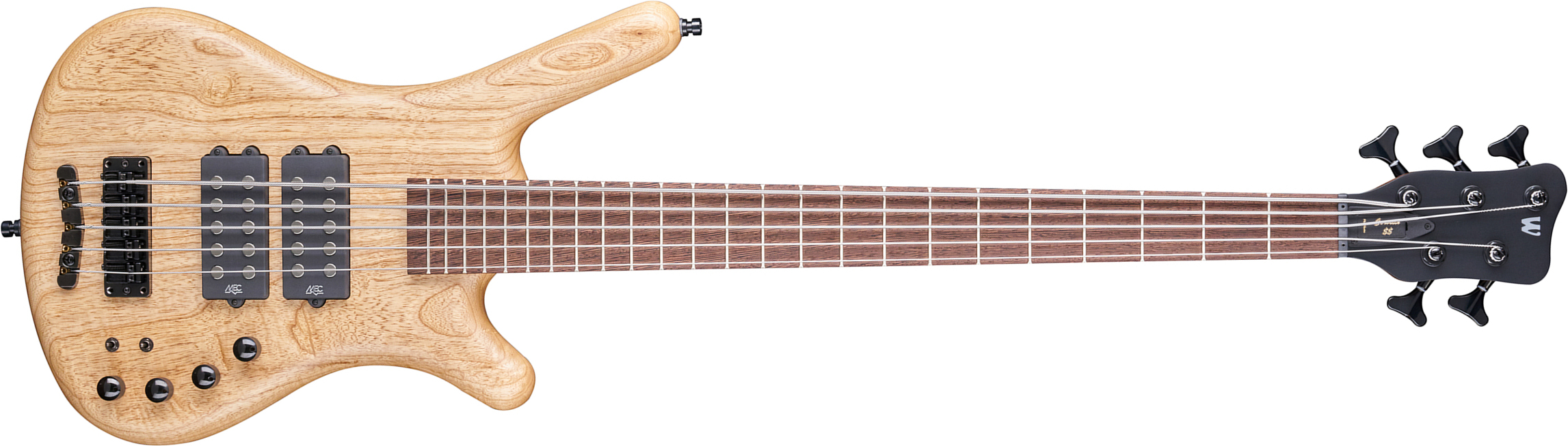 Warwick Corvette $$ 5c Teambuilt Pro Gps Active Wen - Natural Transparent Satin - Solid body electric bass - Main picture