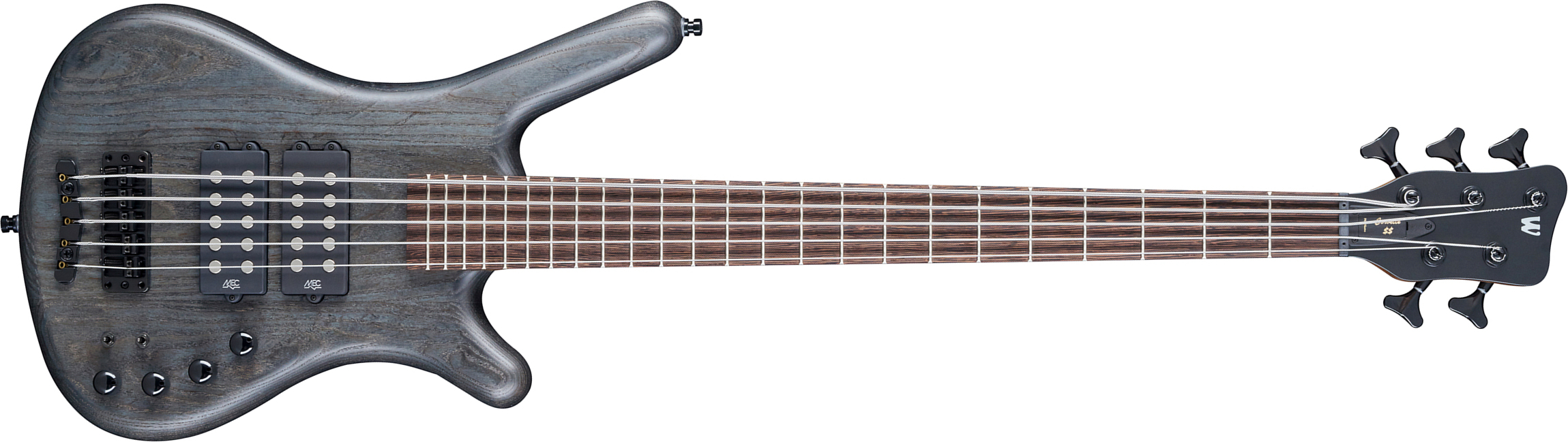 Warwick Corvette $$ 5c Teambuilt Pro Gps Active Wen - Nirvana Black Trans. Satin - Solid body electric bass - Main picture