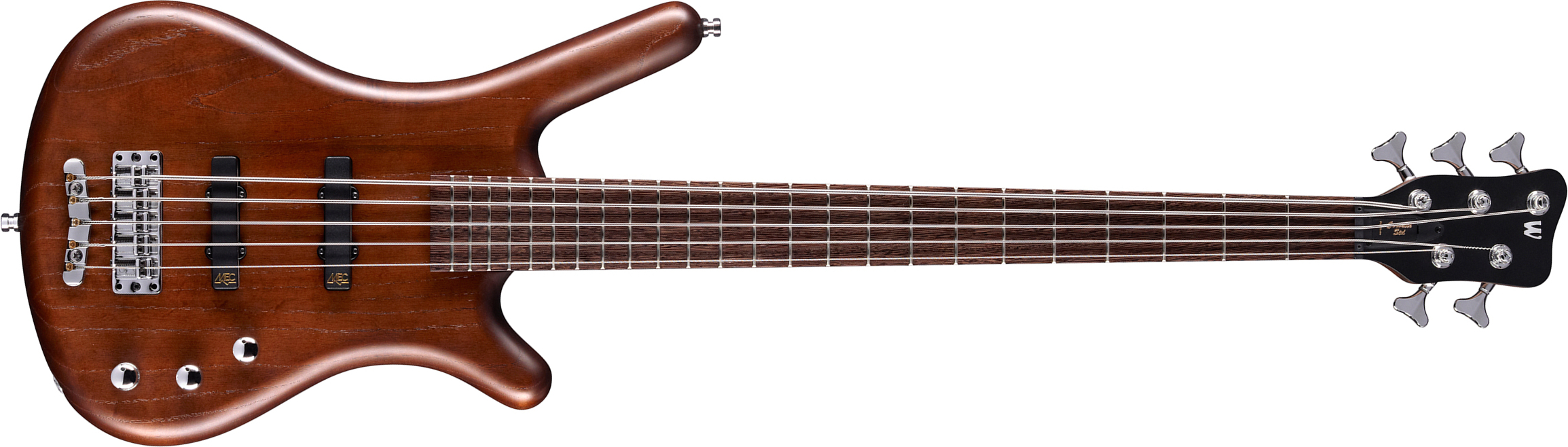 Warwick Corvette Ash 5-string Pro Gps All Active 5c Wen - Antique Tobacco Satin - Solid body electric bass - Main picture
