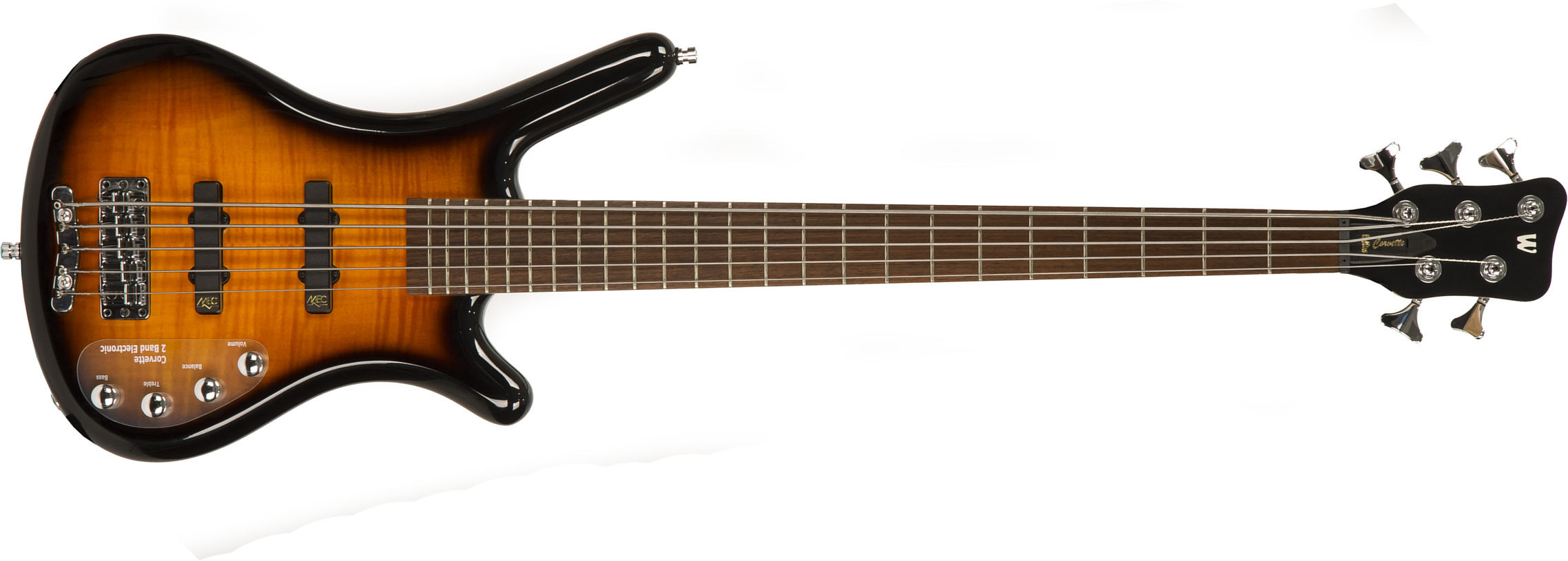 Warwick Corvette Classic Rockbass 5c Active Wen - Almond Sunburst - Solid body electric bass - Main picture