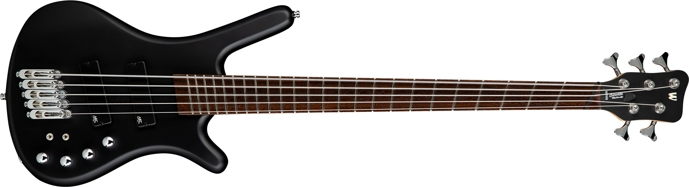 Warwick Corvette Multiscale 5c Rockbass Active Wen - Solid Black Satin - Solid body electric bass - Main picture