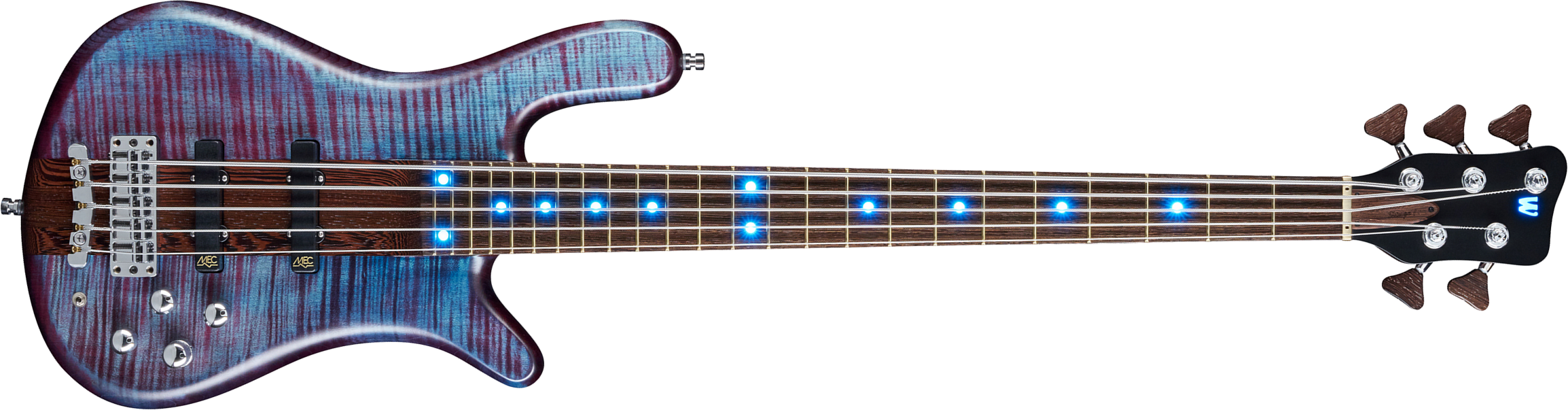 Warwick Custom Shop Streamer Stage 1 5-cordes Led - Midnight Blue - Solid body electric bass - Main picture