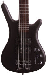 Solid body electric bass Warwick Rockbass Corvette $$ 5-String - Nirvana black trans. satin