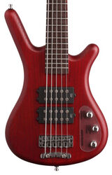Solid body electric bass Warwick Rockbass Corvette $$ 5-String - Burgundy red trans. satin