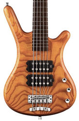 Solid body electric bass Warwick Rockbass Corvette $$ 5-String - Honey violin trans. satin