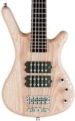 Solid body electric bass Warwick Rockbass Corvette $$ 5-String - Natural trans. satin