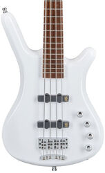 Solid body electric bass Warwick Rockbass Corvette Basic - Solid white