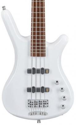 Solid body electric bass Warwick Rockbass Corvette Basic - Solid white