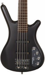 Solid body electric bass Warwick Rockbass Corvette Basic 5-String - Nirvana black trans. satin