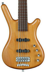 Solid body electric bass Warwick Rockbass Corvette Basic 5-String - Natural trans. satin