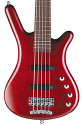 Solid body electric bass Warwick Rockbass Corvette Basic 5-String - Burgundy red trans. satin