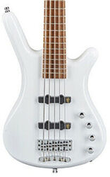 Solid body electric bass Warwick Rockbass Corvette Basic 5-String - Solid white