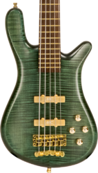 Solid body electric bass Warwick Custom Shop Streamer LX 5-String Ltd - Petrol green trans satin  