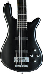 Solid body electric bass Warwick Robert Trujillo 5-String - Solid black satin