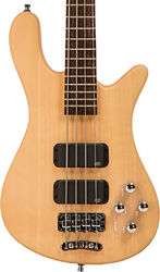 Solid body electric bass Warwick Rockbass Streamer Standard 4 String - Natural satin