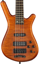 Solid body electric bass Warwick PRO GPS Streamette 5 String Ltd - Special amber transparent satin