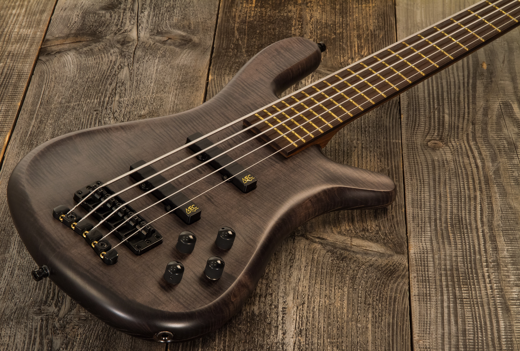 Warwick Streamer Lx5 Pro Gps 5c Active Wen - Maple Nirvana Black Satin - Solid body electric bass - Variation 3