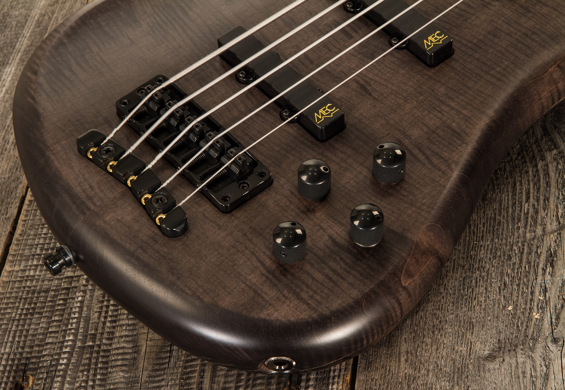 Warwick Streamer Lx5 Pro Gps 5c Active Wen - Maple Nirvana Black Satin - Solid body electric bass - Variation 5