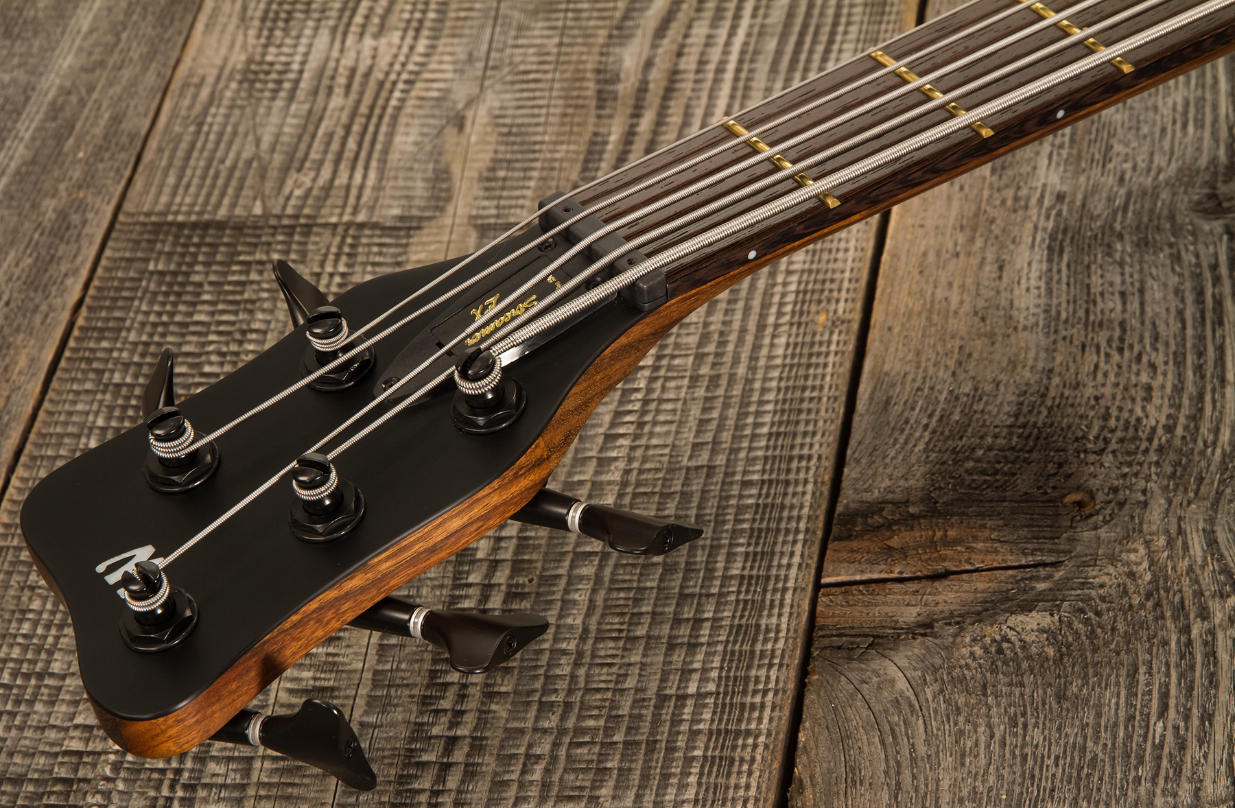 Warwick Streamer Lx5 Pro Gps 5c Active Wen - Maple Nirvana Black Satin - Solid body electric bass - Variation 6