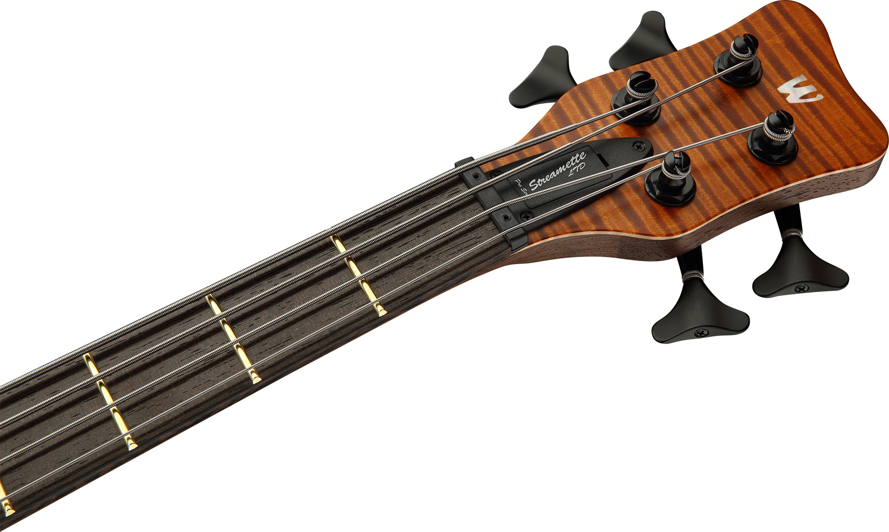 Warwick Streamette 4c Pro Gps Ltd Active Wen - Special Amber Transparent Satin - Solid body electric bass - Variation 4