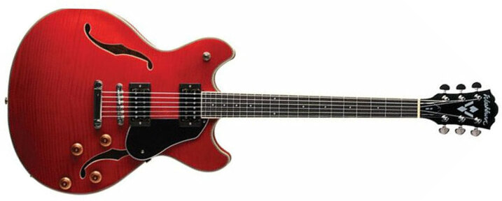 Washburn Hb30wr Hollowbody Hh Ht Rw - Wine Red - Semi-hollow electric guitar - Main picture