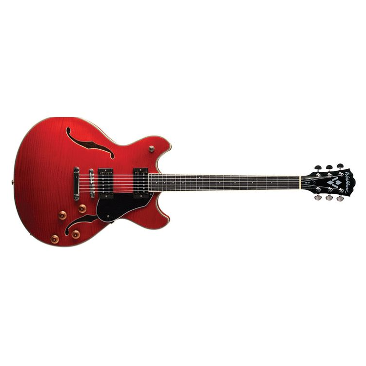 Washburn Hb30wr Hollowbody Hh Ht Rw - Wine Red - Semi-hollow electric guitar - Variation 1