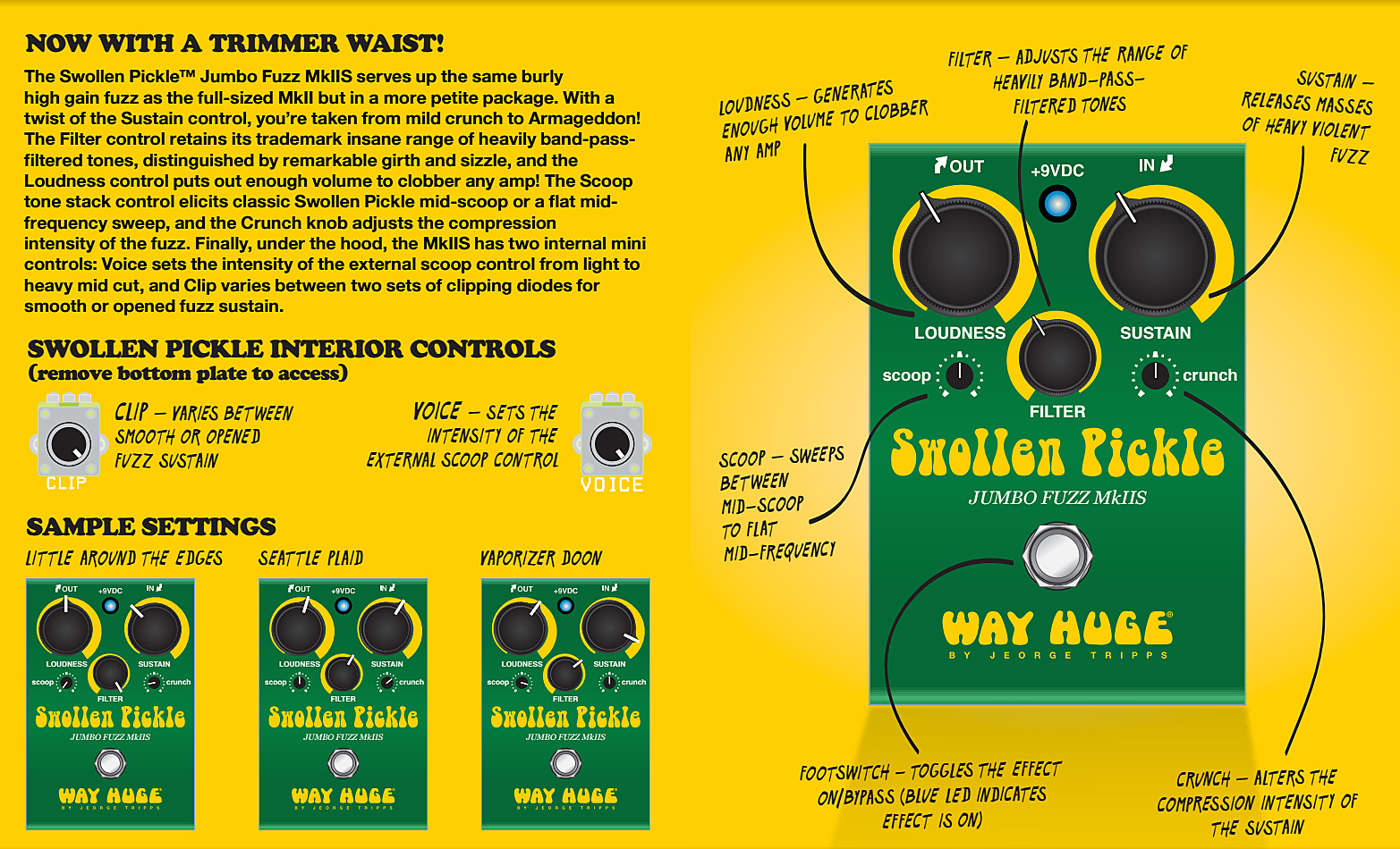 Way huge Swollen Pickle Jumbo Fuzz MKIIS Overdrive, distortion