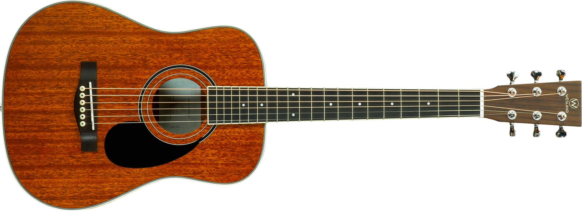 Wesland Bg350-nat Travel Shsc Tout Acajou Tec - Natural - Folk guitar - Main picture