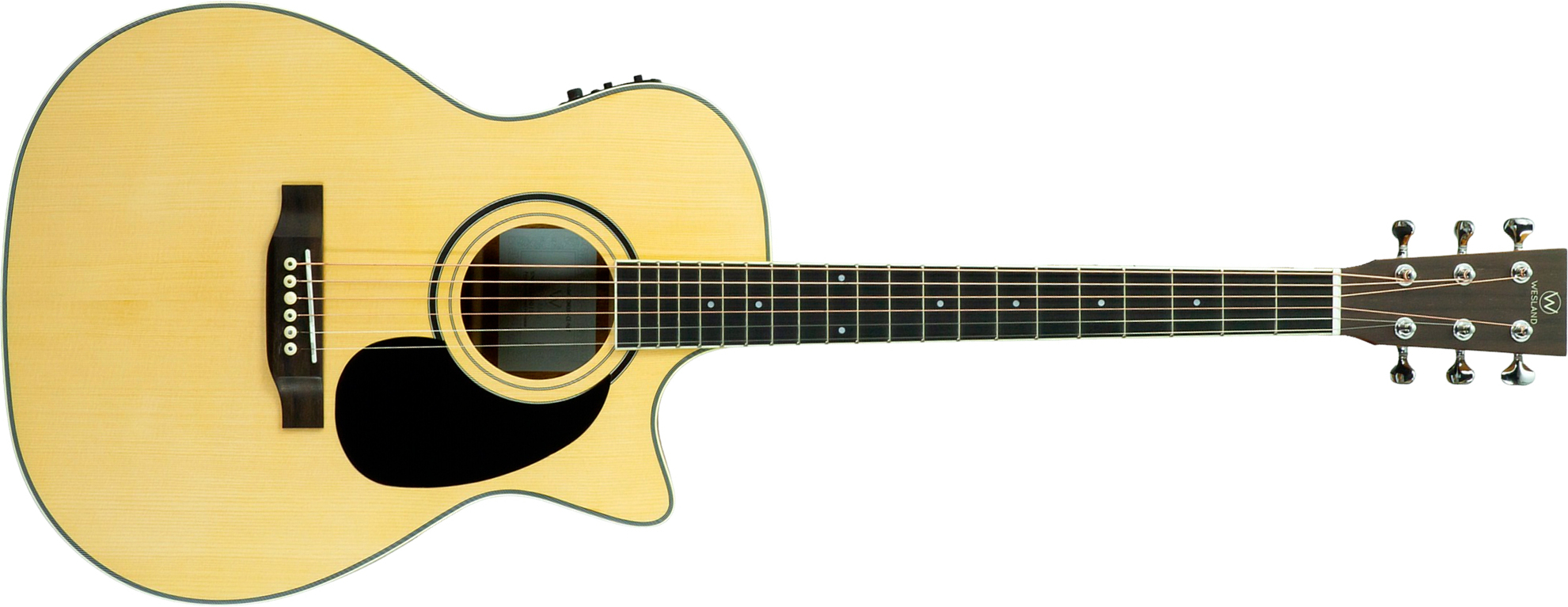 Wesland Om300-ce-nat Orchestra Cw Epicea Acajou Tec - Natural - Folk guitar - Main picture