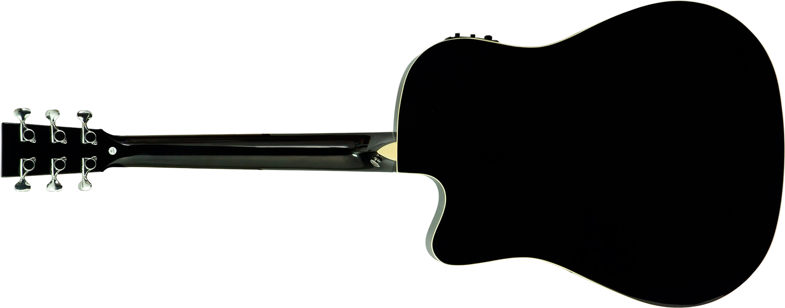 Wesland Dr300-ce-bk Dreadnought Cw Epicea Acajou Rw - Black - Folk guitar - Variation 1