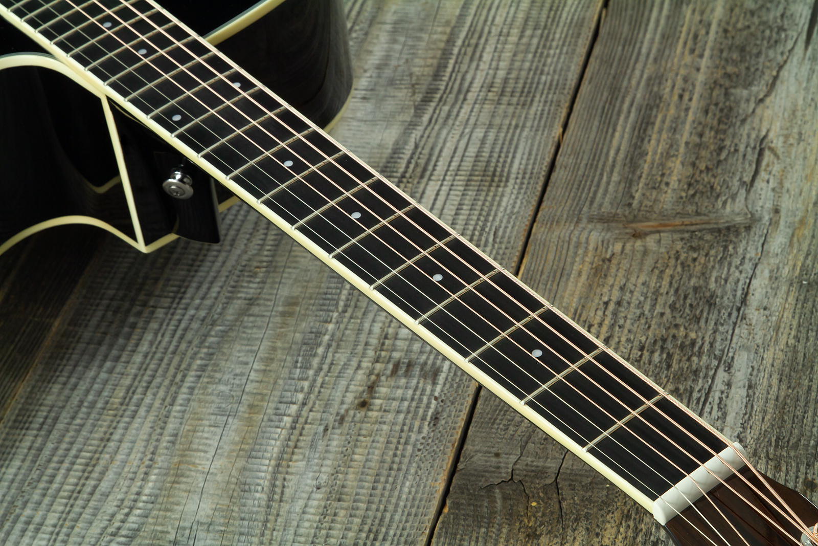 Wesland Dr300-ce-bk Dreadnought Cw Epicea Acajou Rw - Black - Folk guitar - Variation 5
