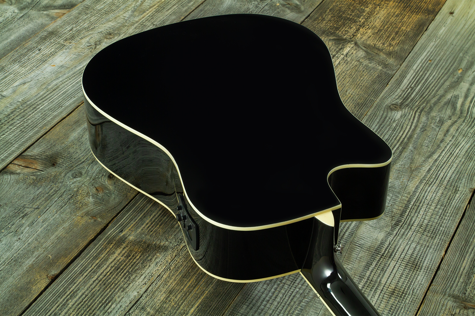 Wesland Dr300-ce-bk Dreadnought Cw Epicea Acajou Rw - Black - Folk guitar - Variation 7
