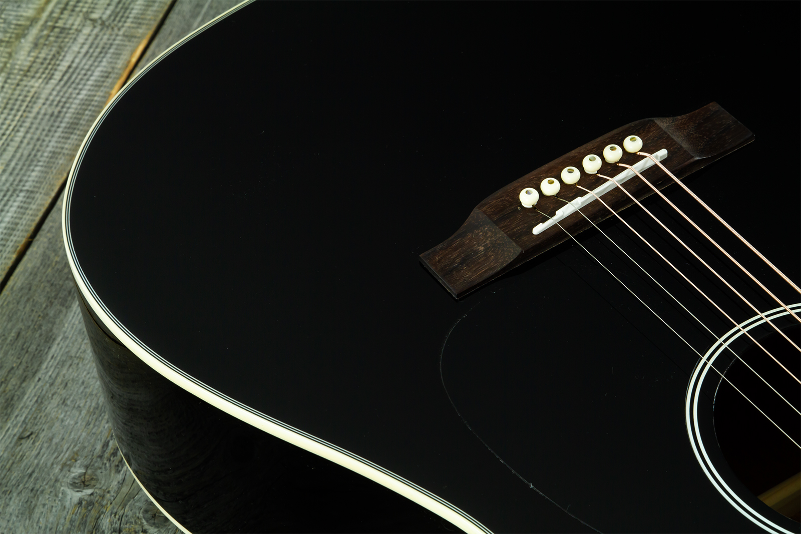 Wesland Dr300-ce-bk Dreadnought Epicea Acajou Rw - Black - Folk guitar - Variation 3