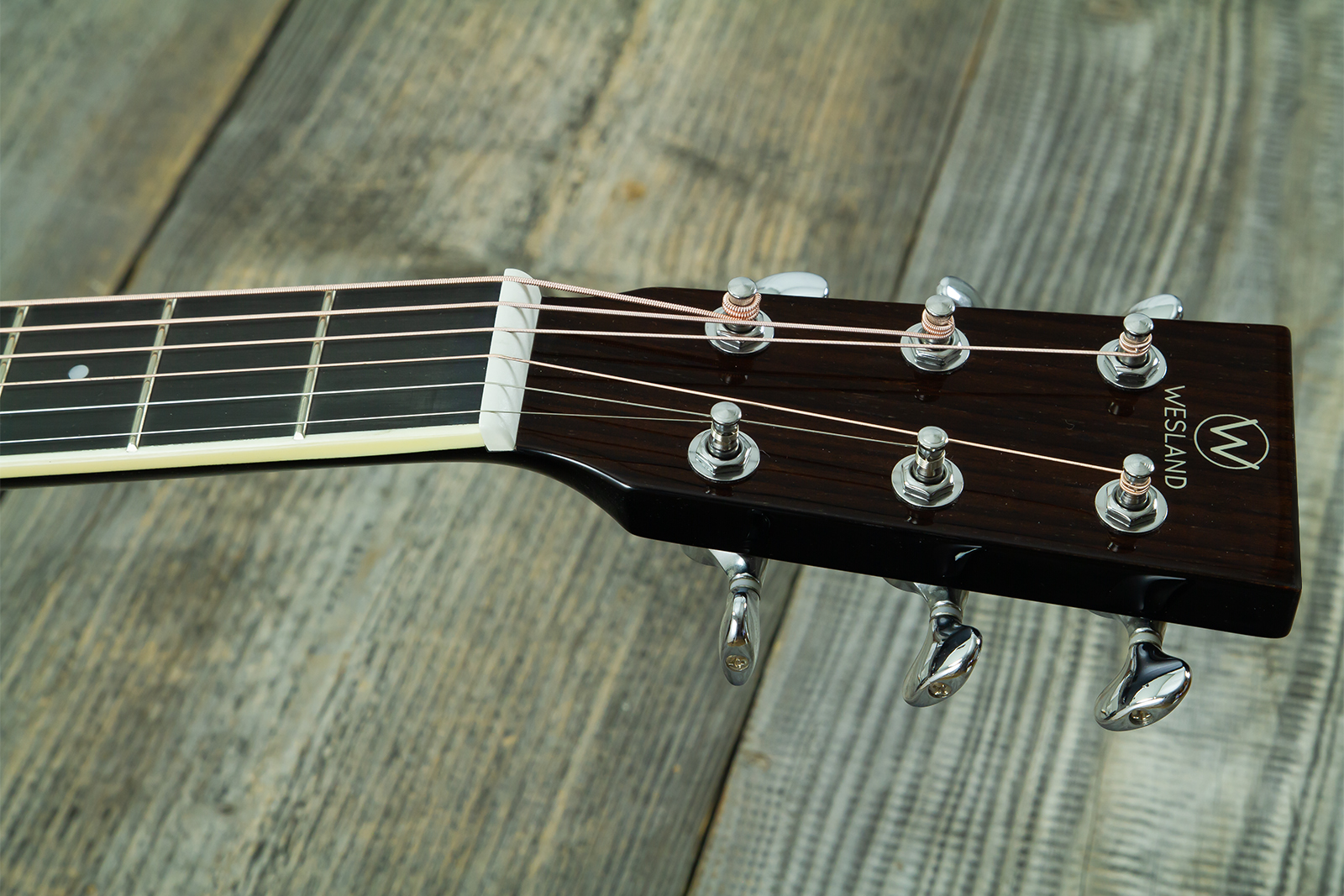 Wesland Dr300-ce-bk Dreadnought Epicea Acajou Rw - Black - Folk guitar - Variation 6