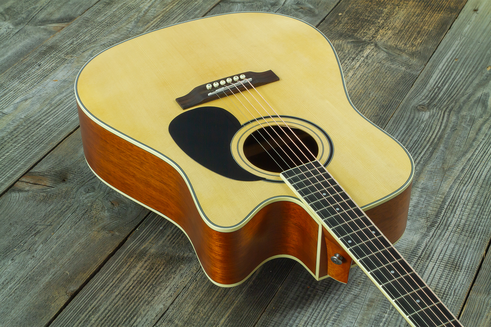 Wesland Dr300-ce-nat Dreadnought Cw Epicea Acajou Tec - Natural - Folk guitar - Variation 2
