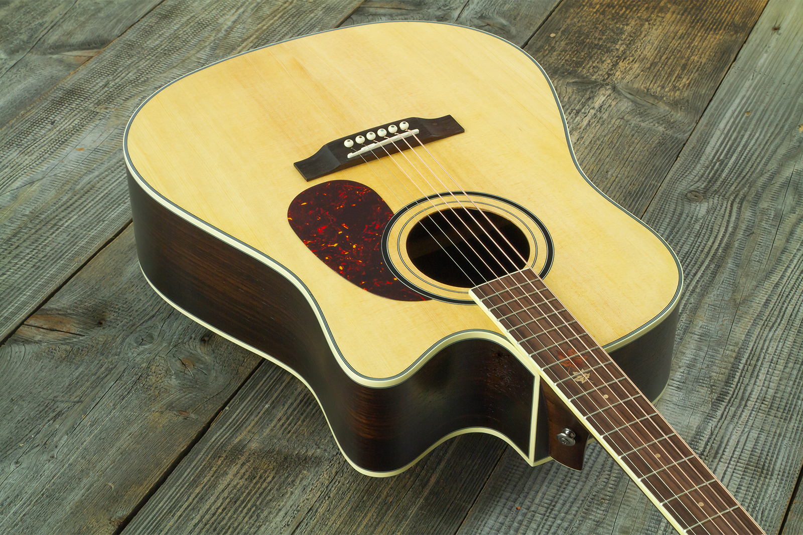 Wesland Dr500-ce-nat Dreadnought Cw Epicea Palissandre Rw - Natural - Folk guitar - Variation 2