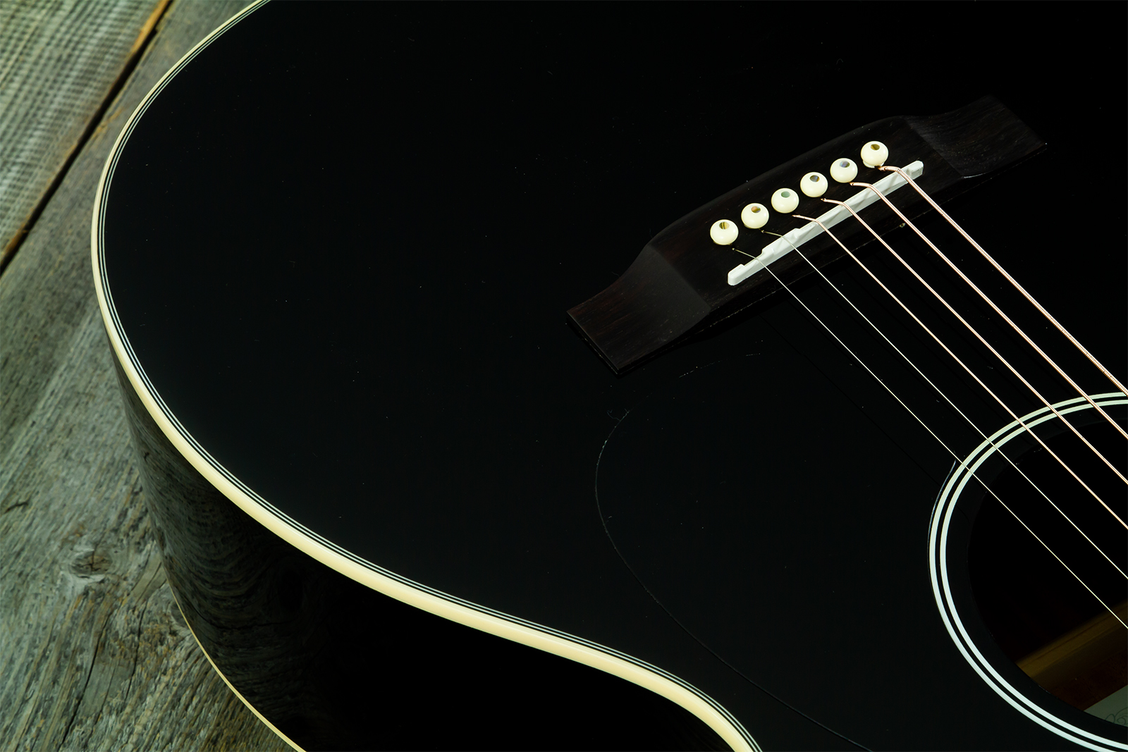 Wesland Om300-bk Om Epicea Acajou Rw - Black - Folk guitar - Variation 3