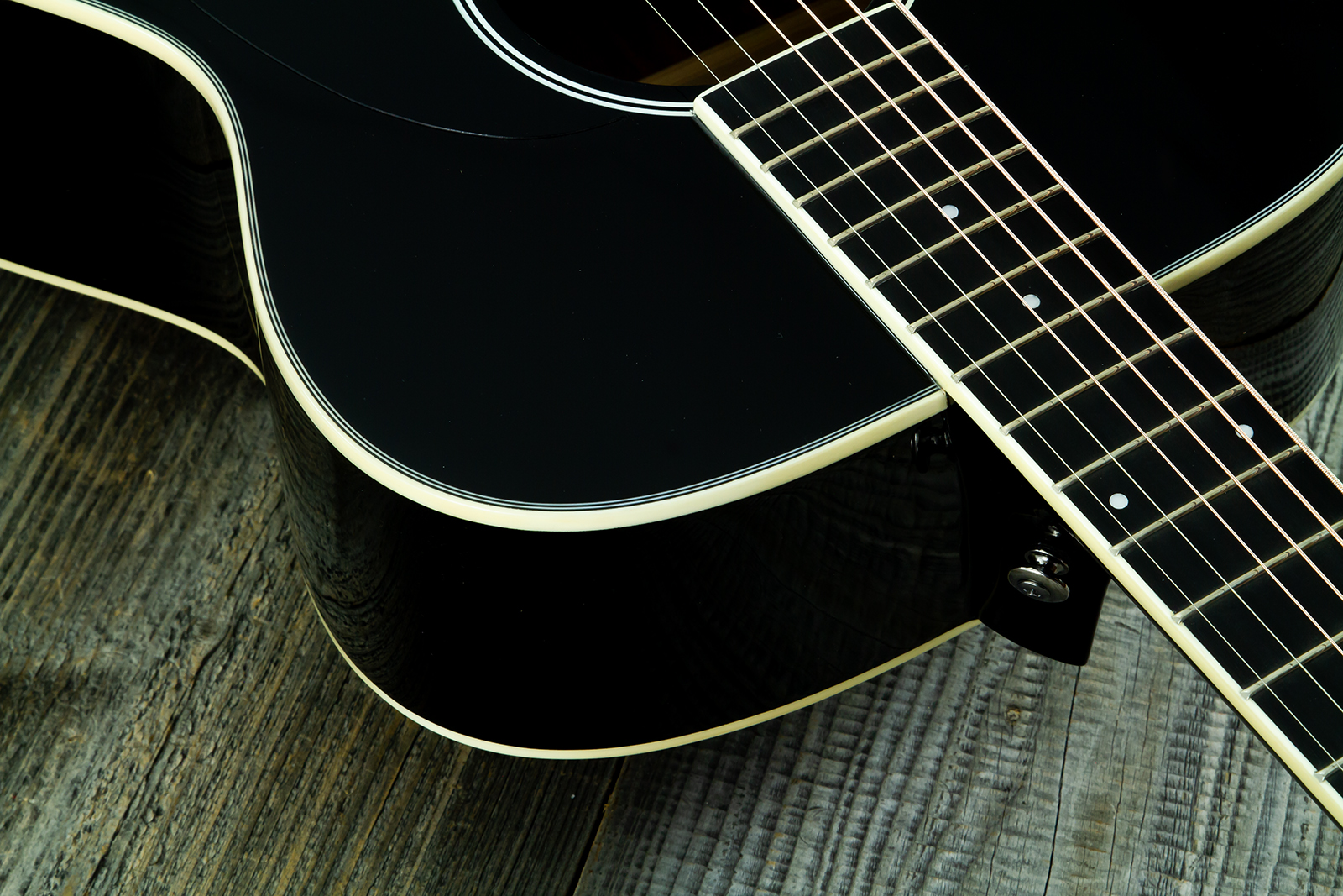Wesland Om300-bk Om Epicea Acajou Rw - Black - Folk guitar - Variation 4