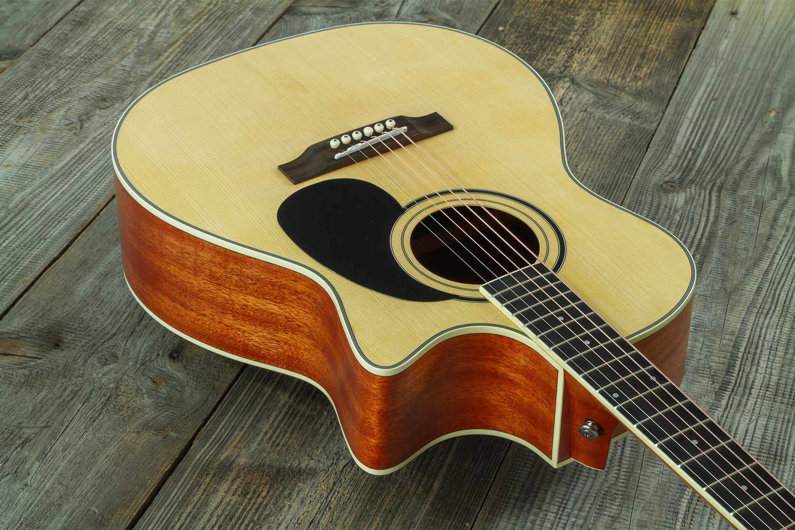 Wesland Om300-ce-nat Orchestra Cw Epicea Acajou Tec - Natural - Folk guitar - Variation 3